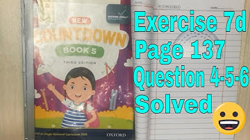 Oxford Countdown book 5 third edition exercise 7d  question 4 - 5 - 6