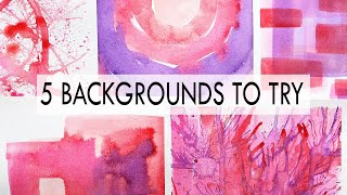 EASY Watercolour Backgrounds Made With Acrylic Paint To Try