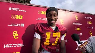 USC WR Prince Strachan speaks to the media for the first time since transferring