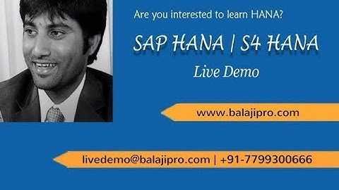 SAP HANA training videos for beginners