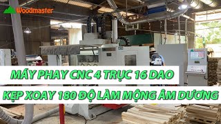 MÁY PHAY CNC 4 TRỤC 16 DAO KẸP XOAY 180 ĐỘ làm mộng âm dương bàn 6 mét - WM-4X4XA6X180