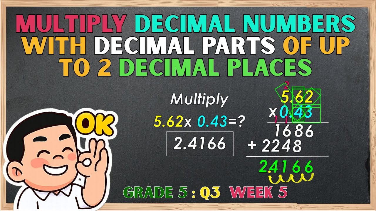 MATHEMATICS 5: QUARTER 3, WEEK 5 MULTIPLICATION OF DECIMAL - YouTube