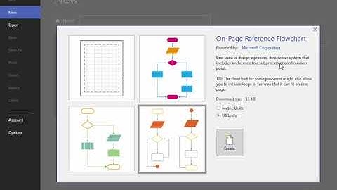 Starter Diagrams in Visio 2016