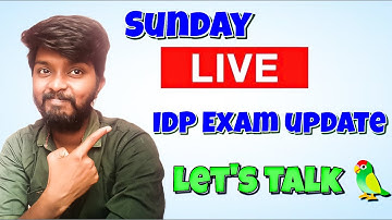 LIVE  On IDP EXAM|| Let