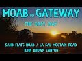 Moab to Gateway: The Whole Route, 56.2 miles, Utah / Colorado Overland