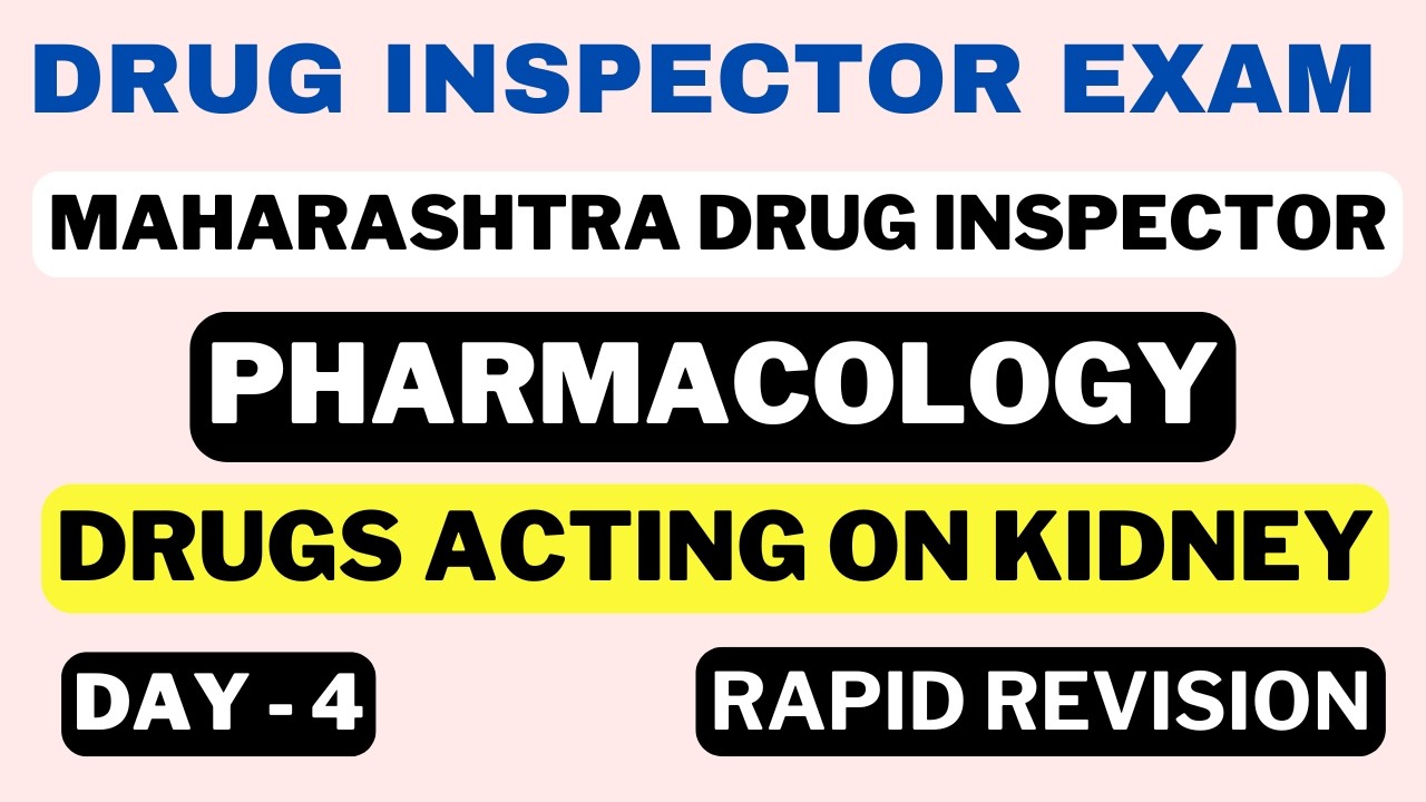 DRUG INSPECTOR EXAM PREPARATION  / MAHARASHTRA DRUG INSPECTOR  EXAM QUESTIONS / DRUG INSPECTOR MQCS