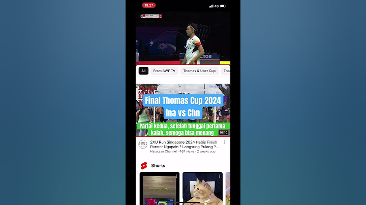 Final Thomas Cup 2024- Ina vs Chn - (0-1) sedang main partai 2 MD #shorts #short
