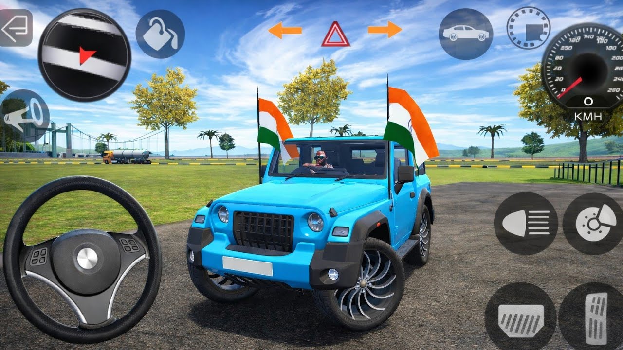 Desi thar full speed test Realistic😱 driving gameplay !#stunt #thargamer #androidgames 