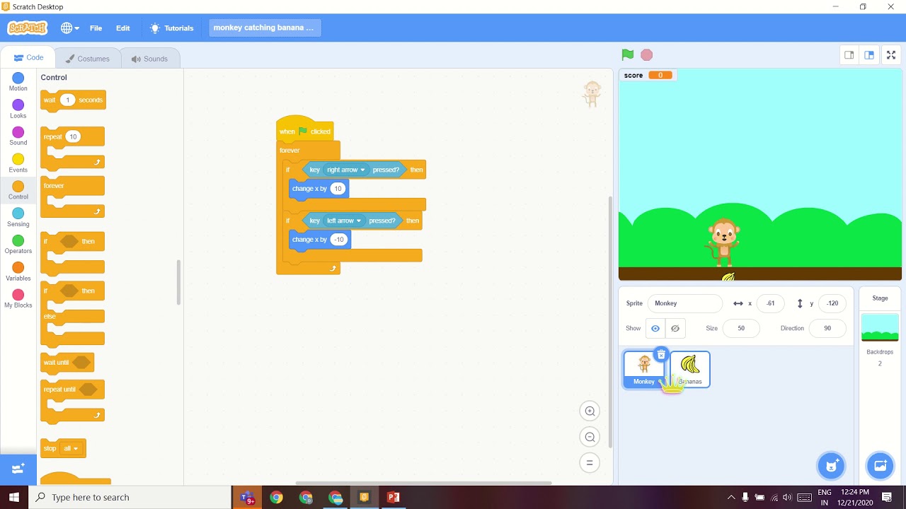 how to make monkey catching banana game - YouTube