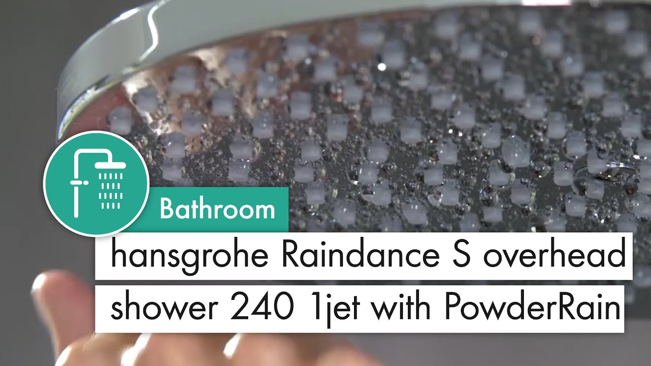 Tête douche hansgrohe Raindance S 240 27607000 chrome, 1jet PowderRain,  avec bras de douche 390mm