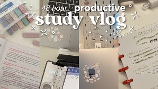 48HOUR productive study vlog 6am mornings, studying, productive days
