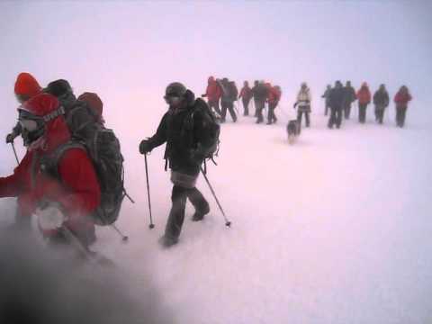 Grjótárdalur Skarðsheiði 080111 - The fog and the wind! — Skarðsheiði — video poster