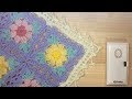 3/3縁飾り かぎ針編み Crochet ポップコーンフラワーモチーフ編みブランケット Popcorn Flower Motif Blanket Edging スザンナのホビー