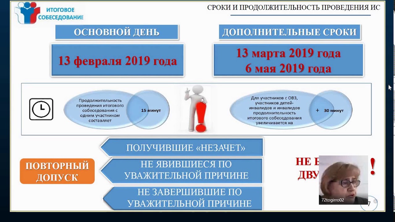 вебинар Итоговое собеседование 9 класс 06.02.2019 - YouTube