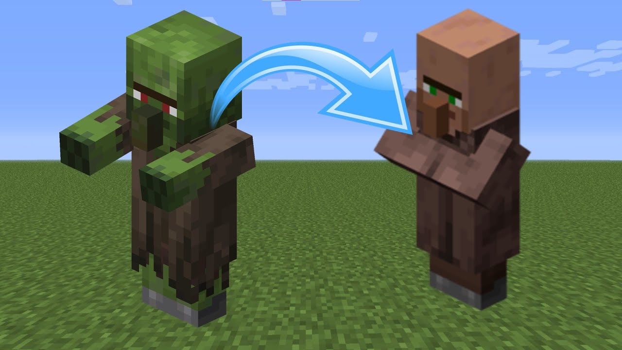 How to cure a zombie villager in Minecraft - YouTube