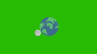 Moon revolving around Earth video | Green screen Effect | Moon rotation
