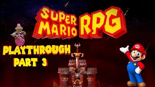 Booster Tower | Super Mario RPG (Pt. 3)
Mario, Mallow and Geno discover that a girl has fallen into Booster Tower. Arriving at the tower, they find Bowser gawking at the towers entrance. By coincidence, Princess Toadstool hears the commotion from high above, confirming that she is the one being held at Booster Tower. With no more members of the Koopa Troop, Bowser then joins Mario and friends, claiming that he is recruiting them. Then they go into Booster Tower, fighting through the enemies until they get to the top floor, where Toadstool is held.
Booster then comes in the same room, looking for a doll, so Mario must hide behind the curtains, which is being opened by Boosters Snifit minions (avoiding the Snifits completely or getting caught three times does not actually affect the plot). Booster then goes off to retrieve Toadstool and heads to Marrymore. Mario, Mallow, Geno and Bowser attempt to follow him, but they are distracted by Knife Guy and Grate Guy.
After fighting them, Mario gives chase to Booster all the way to Marrymore.
The above text is from the Super Mario Wiki and is available under a Creative Commons license. Attribution must be provided through a list of authors or a link back to the original article. Source: https://www.mariowiki.com/Booster_Tower Booster Tower | Super Mario RPG (Pt. 3)