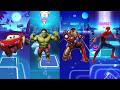 Tiles Hop EDM Rush 🎵 Hulk vs Iron Man vs Spider-Man vs Lightning McQueen