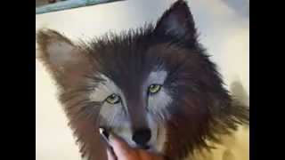 Grey Wolf with Pastels and Charcoals screenshot 2