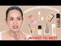 RANKING ALL THE NEW FOUNDATIONS I&#39;VE RECENTLY TRIED | WORST TO BEST