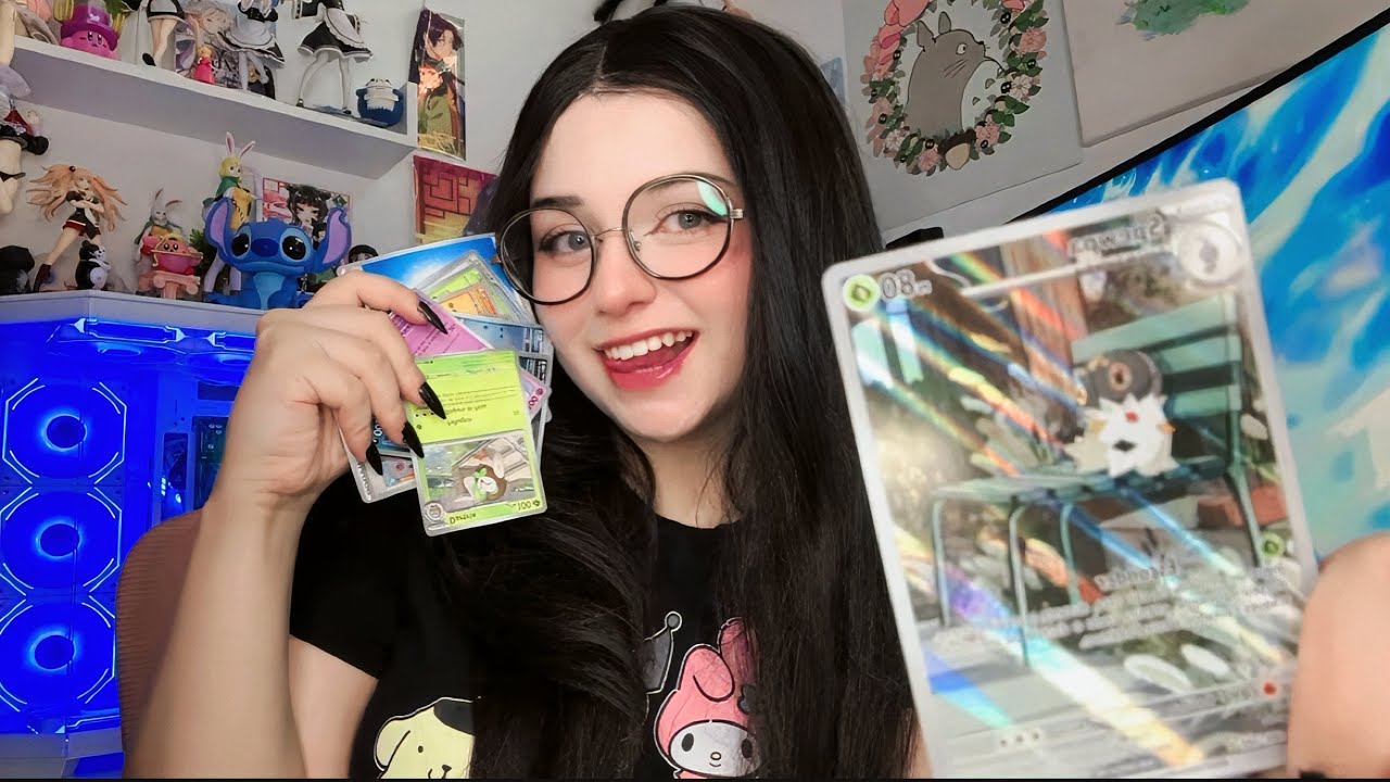 ASMR ABRINDO CARTINHAS POKÉMON 🙌🏻⚡️ #publi 