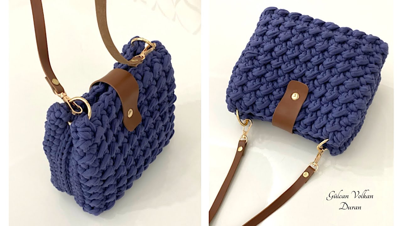 MUHTEŞEM OLDU 🥰 İNANILMAZ KOLAY 1 SAATTE BİTTİ 💙 PENYE İPTEN ÖRGÜ ÇANTA YAPIMI