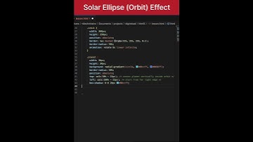 Solar Ellipse (Orbit) Effect using HTML and CSS #shorts #shortsfeed #trending #education #short #yt