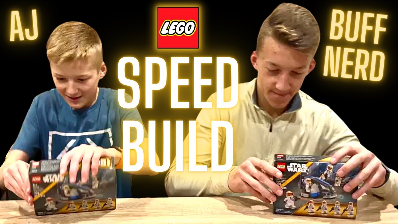 LEGO SPEED BUILD - Buff Nerd vs Little Brother 