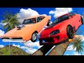 Testing Stunt Grind Rails vs FAST CARS in BeamNG Drive Mods!