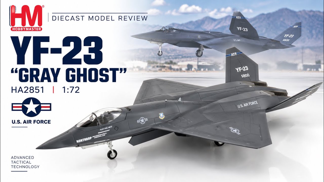 Hobby Master YF-23 “Gray Ghost” | 1:72 Diecast Review (HA2851