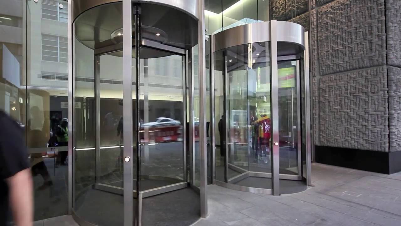record Fullview Revolving Door Manual Breakout Door Wings YouTube