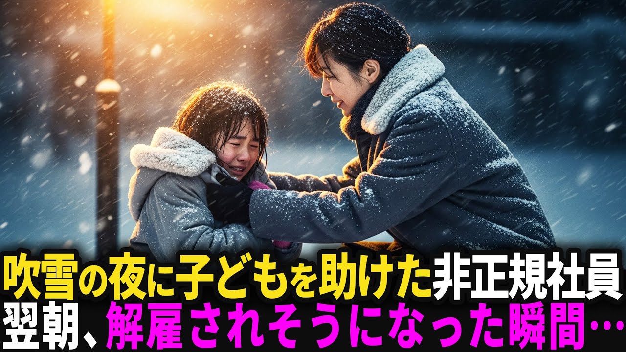 吹雪の夜に子どもを救った非正規社員。翌日“解雇宣告”…その瞬間、上司が凍りつく