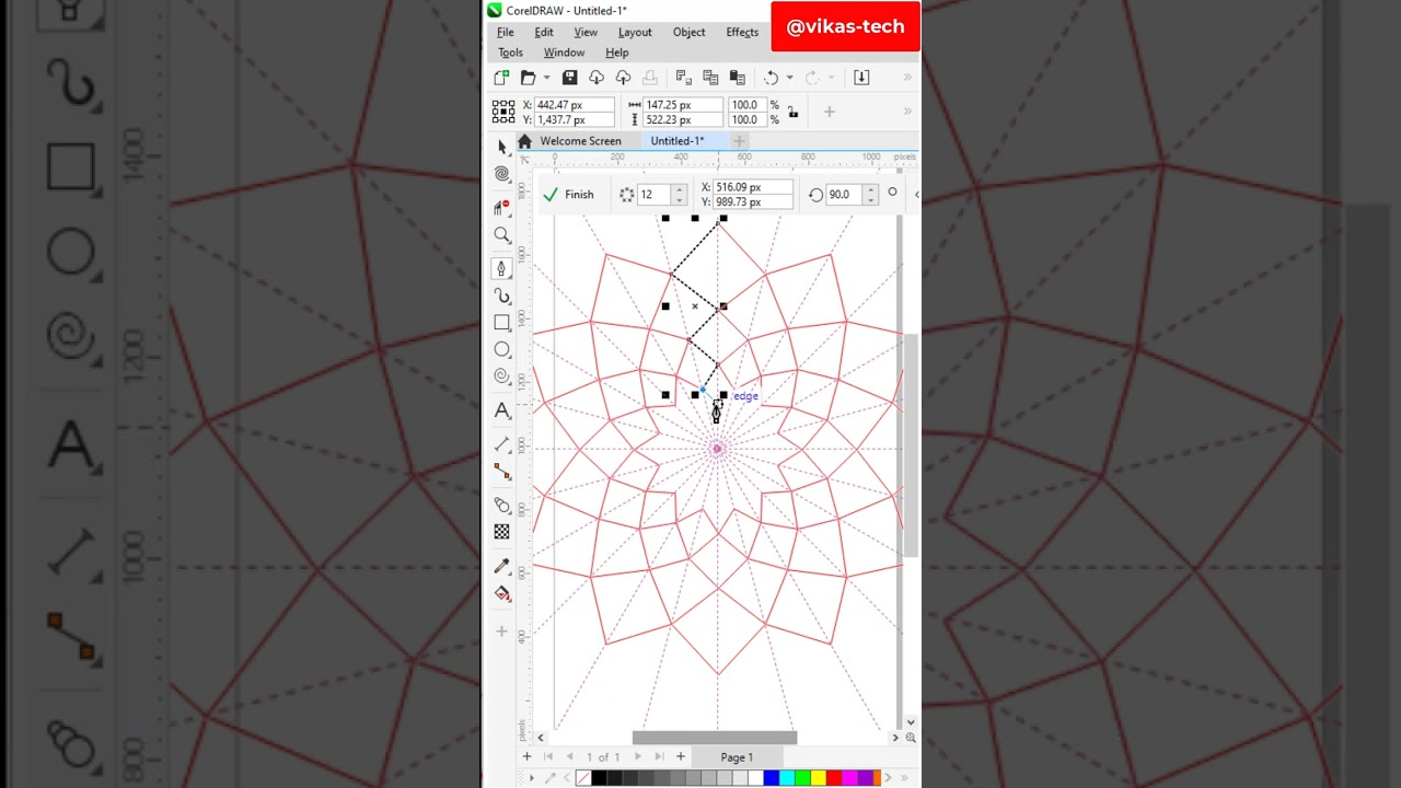 Symmetry Shape in CorelDraw