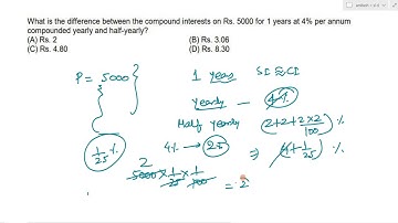 What is the difference between the compound interests on Rs. 5000 for 1 years at 4%