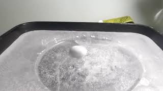 Frozen Aluminum Phi Top on Flat Ice and Swirls