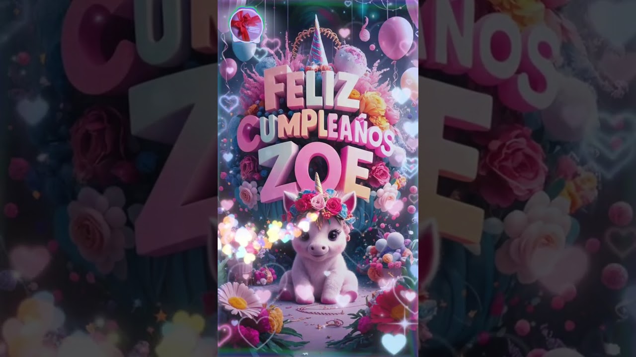 ¡Feliz Cumpleaños ZOE ¡Un Unicornio Mágico te Espera!