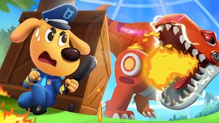 T-Rex is Coming! | +More Safety Cartoons | Sheriff Labrador | Kids Cartoon | BabyBus
