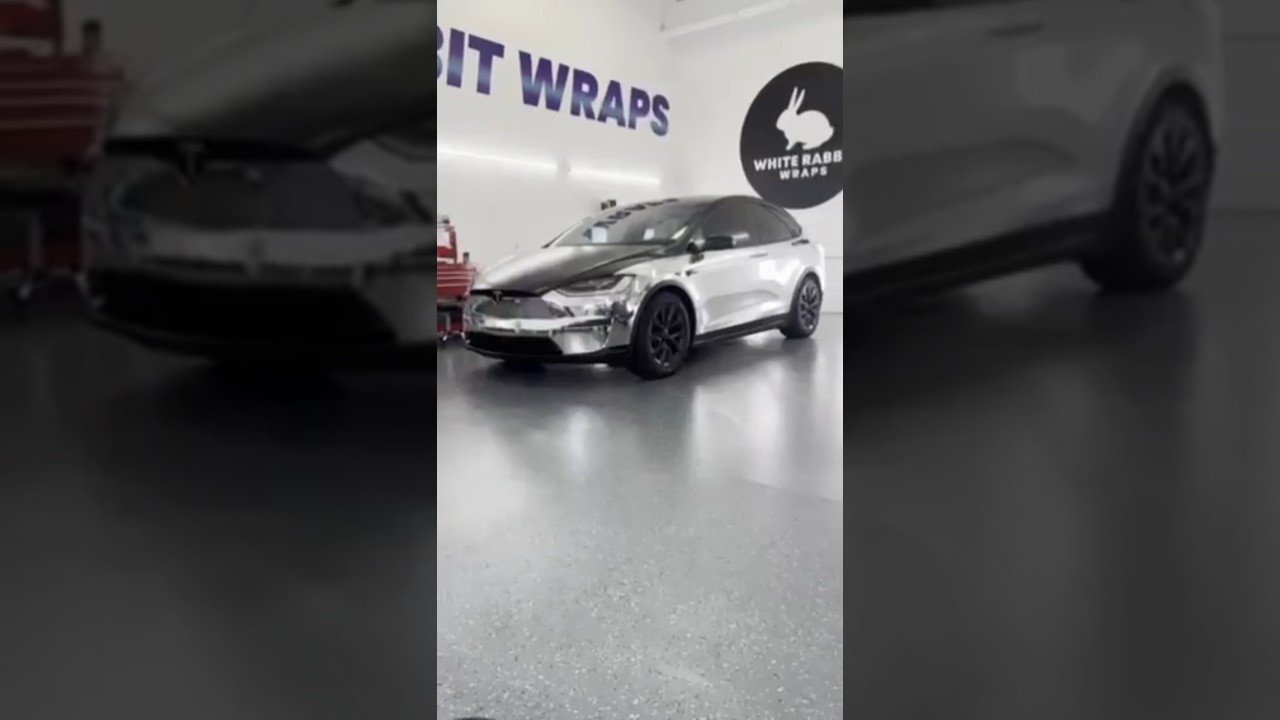 CHROME Tesla Model X Wrap