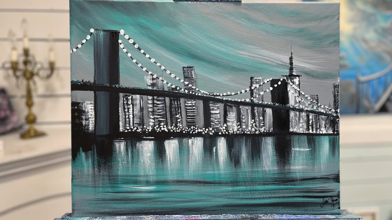 EASY Abstract CITYSCAPE Step By Step Tutorial Acrylic YouTube Maxresdefault