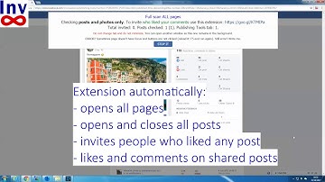 Script to invite who liked your post in Facebook and comment on all shared posts