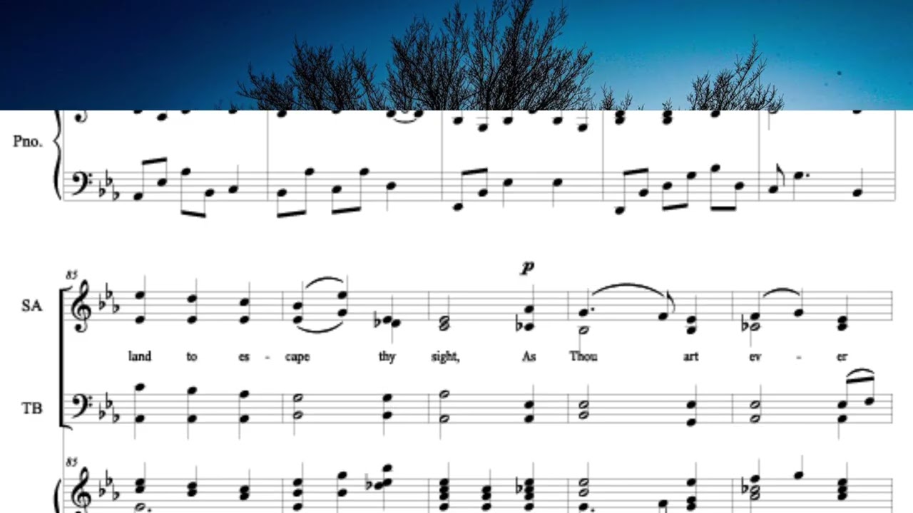 Search Me O God (Psalm 139), sacred music for SATB choir