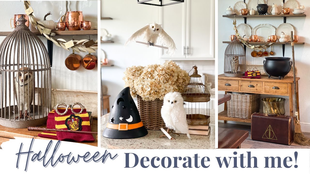 Harry Potter Halloween decor entryway - Sugar Maple Farmhouse