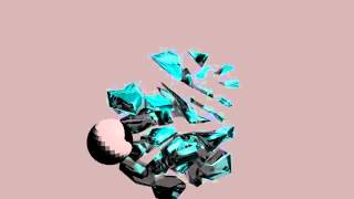breaking a glass cube A blender animation