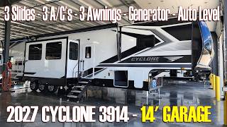 2027 Cyclone 3914 Toy Hauler Fifth Wheel Camper at Couchs RV Nation Allaboutrvs