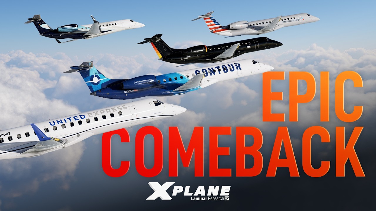 X-Crafts Releases ERJ Family 2.0 for X-Plane 12 - Threshold