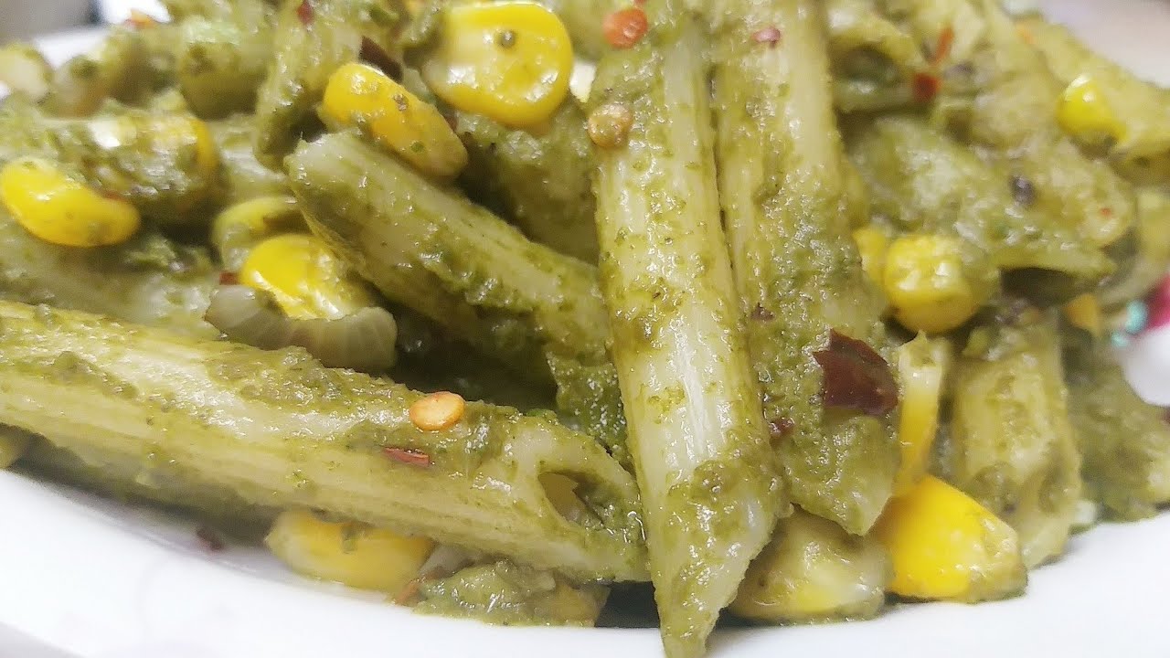 ऐसे बनाये लाजवाब और सेहत से भरपूर ग्रीन साॅस पास्ता अपने बच्चों के लिए।Green Sauce Pasta|Basil Pasta | Food Kitchen Lab