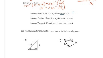 Inverse Trig Functions, Missing Angle