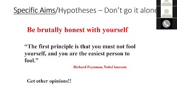 ATOAC Grant Writing Webinars Part 1: Specific Aims