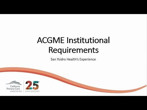 ACGME Instituional Requirements