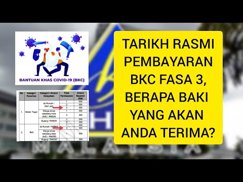 Tarikh pembayaran bkc fasa 3